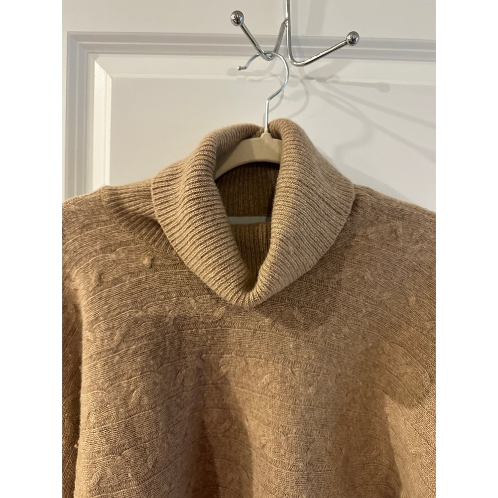 Bianco & Blu Wool & Cashmere Women's Turtleneck Cable Knit Sweater Italy - Picture 7 of 7